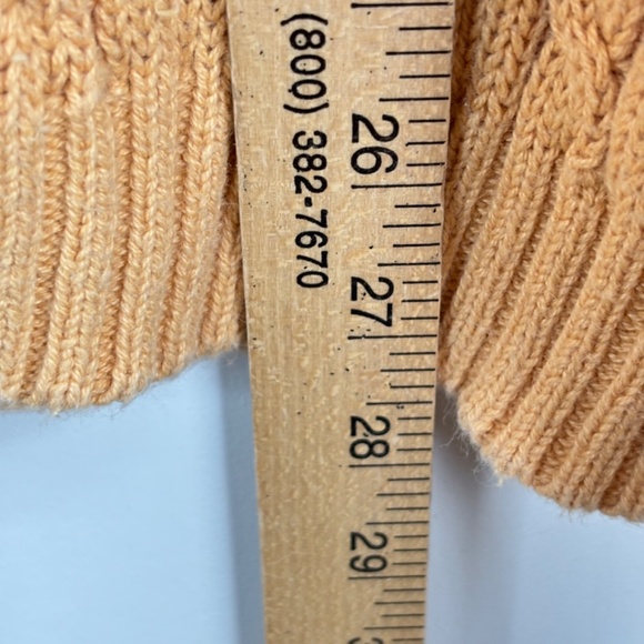 VTG 90s Cottage Essentials Sweater XL Yellow Floral Cable Knit Granny Retro Cozy - Picture 5 of 8